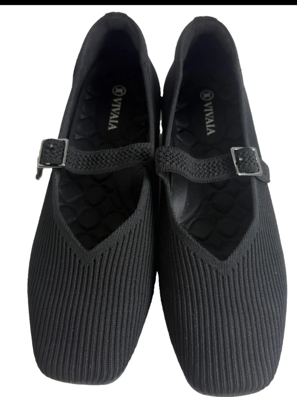 VIVAIA Margot VCut Square Toe Ballet Flats Mary Jane EU39.5 US8.5 EUC Perfect!